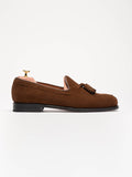 Men's Medium Brown Suede Tassel Loafers