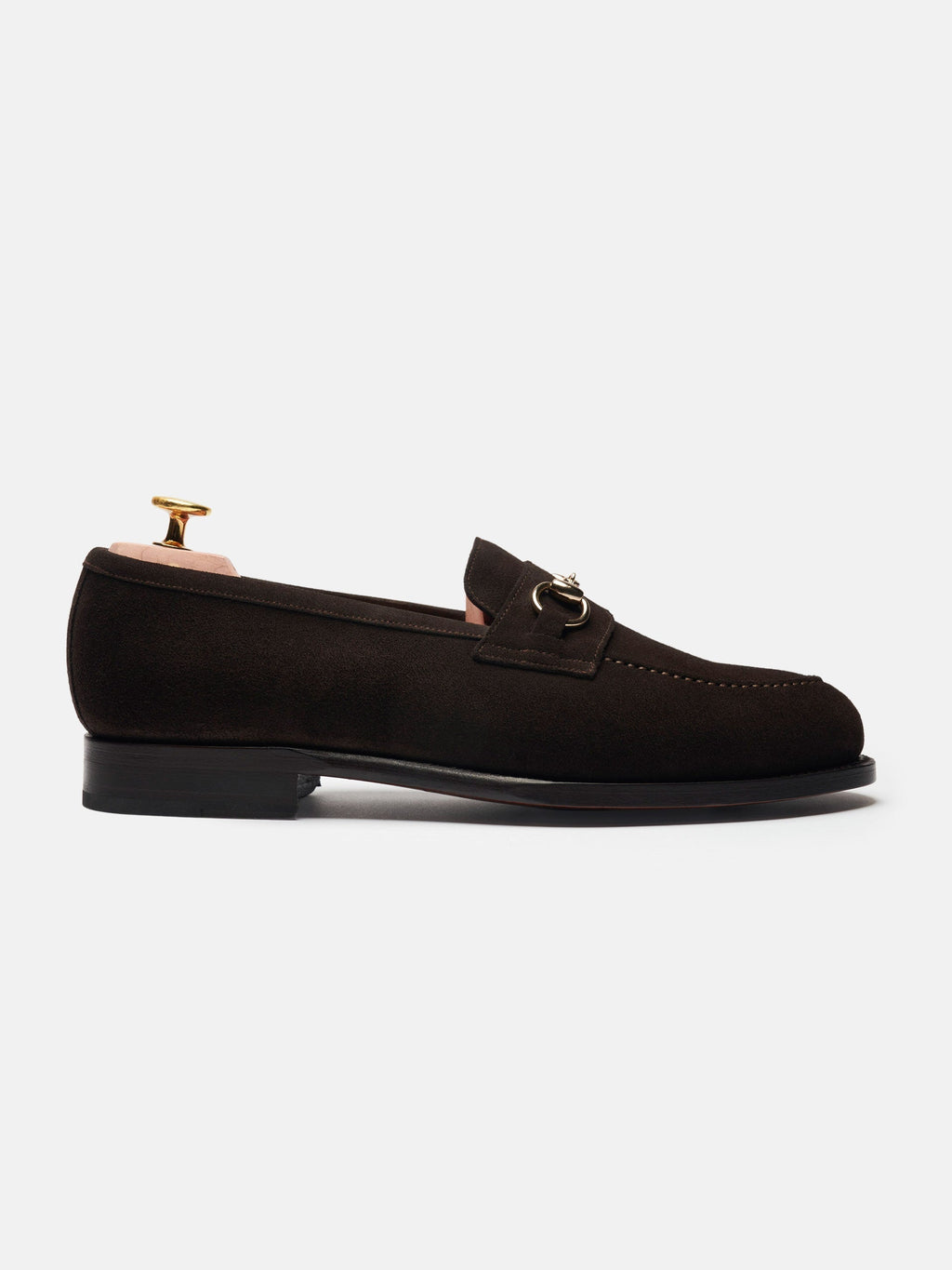 Men's Brown Suede Horsebit Loafers