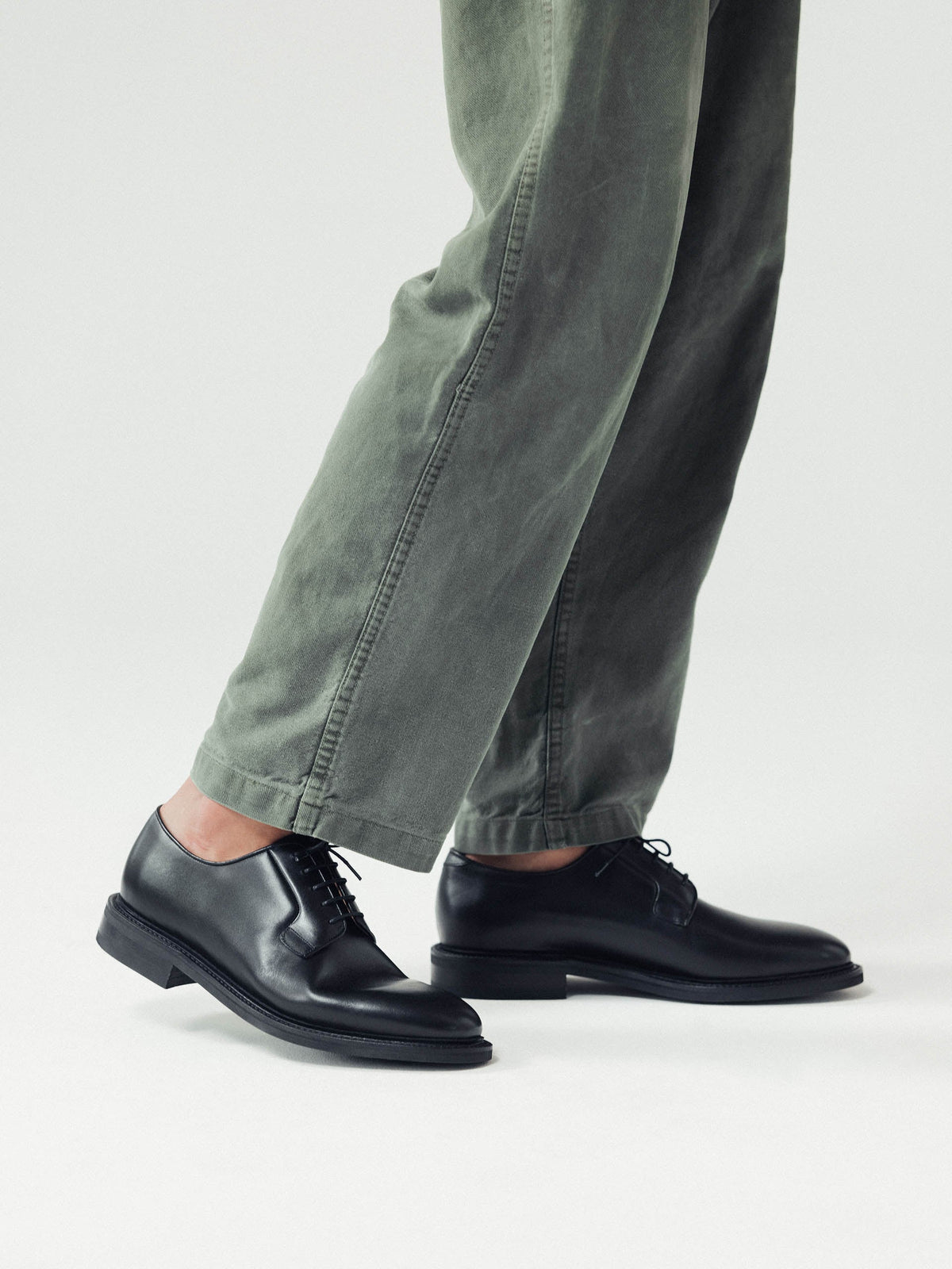 Men's Black Leather Derby Shoes – Blucher