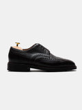 Men's Brown Grained Leather Derby Shoes