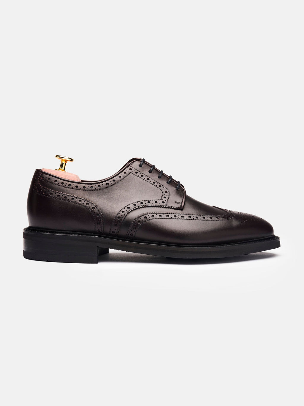 Men's Burgundy Leather Derby Shoes
