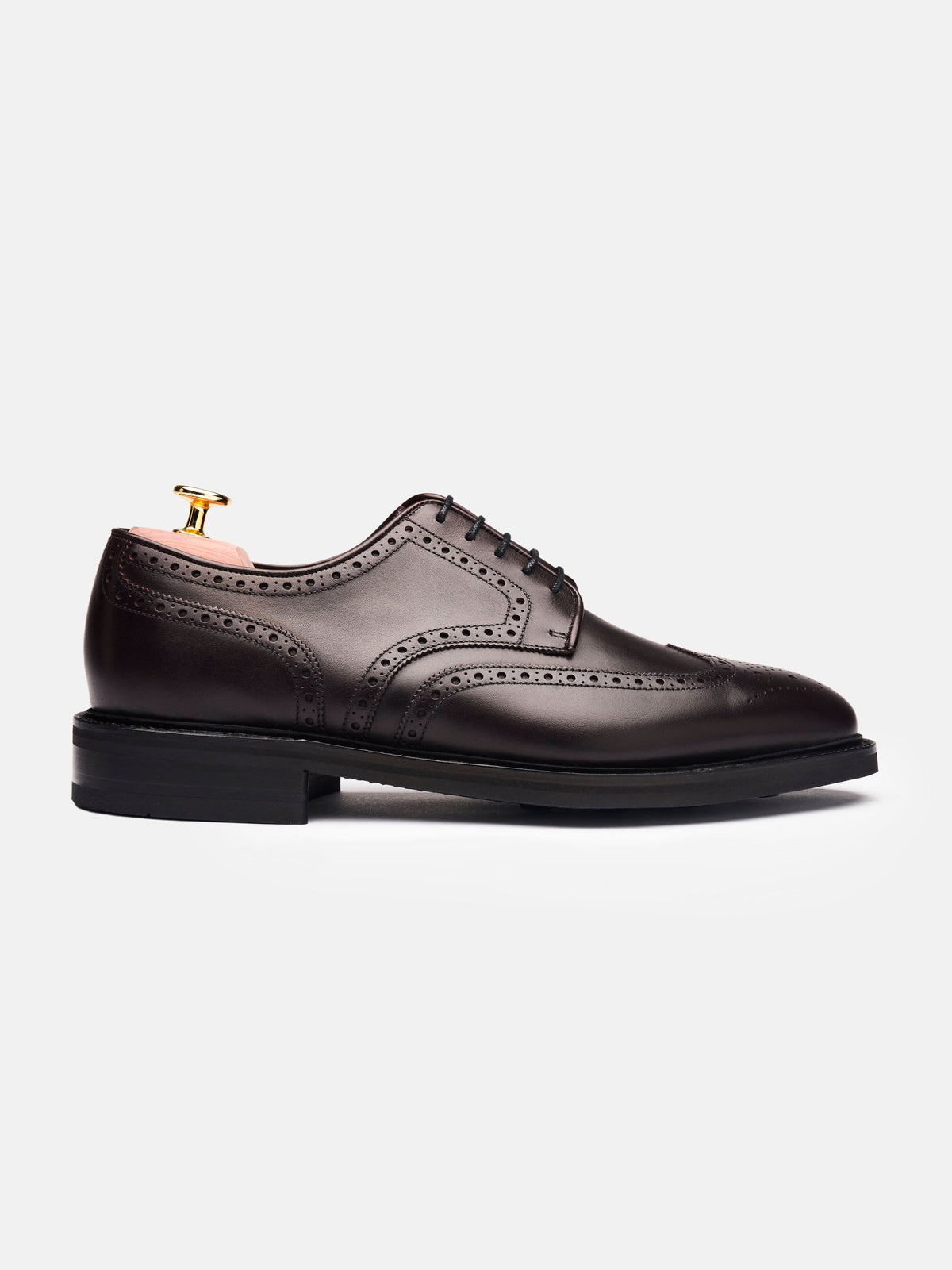 Men's Burgundy Leather Derby Shoes