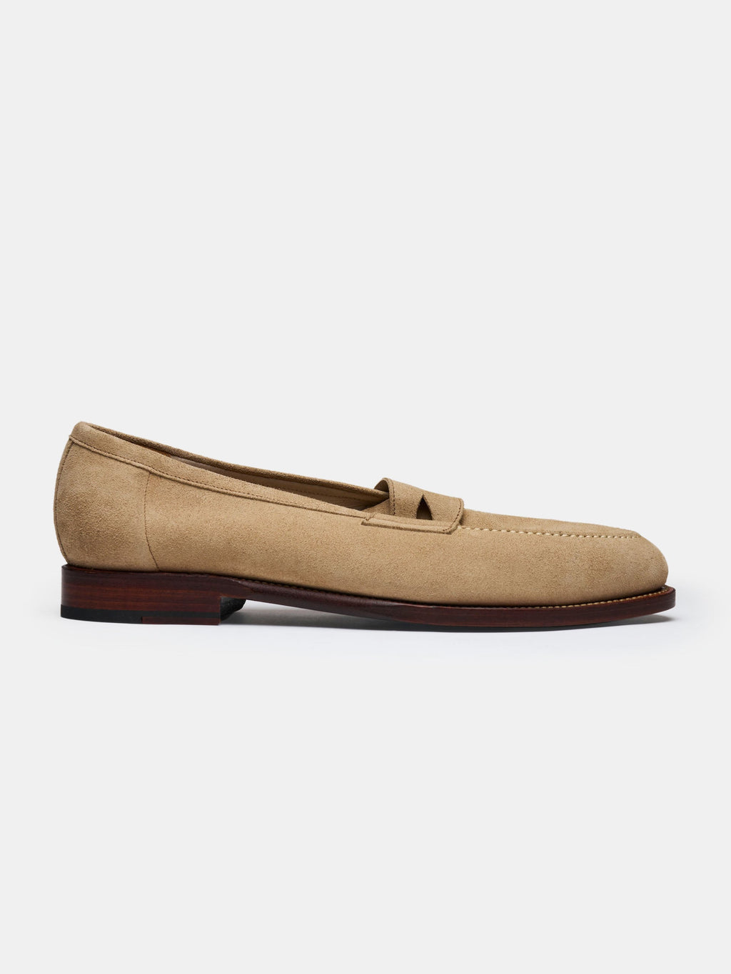 Men's Sand Suede Penny Loafers – Unlined