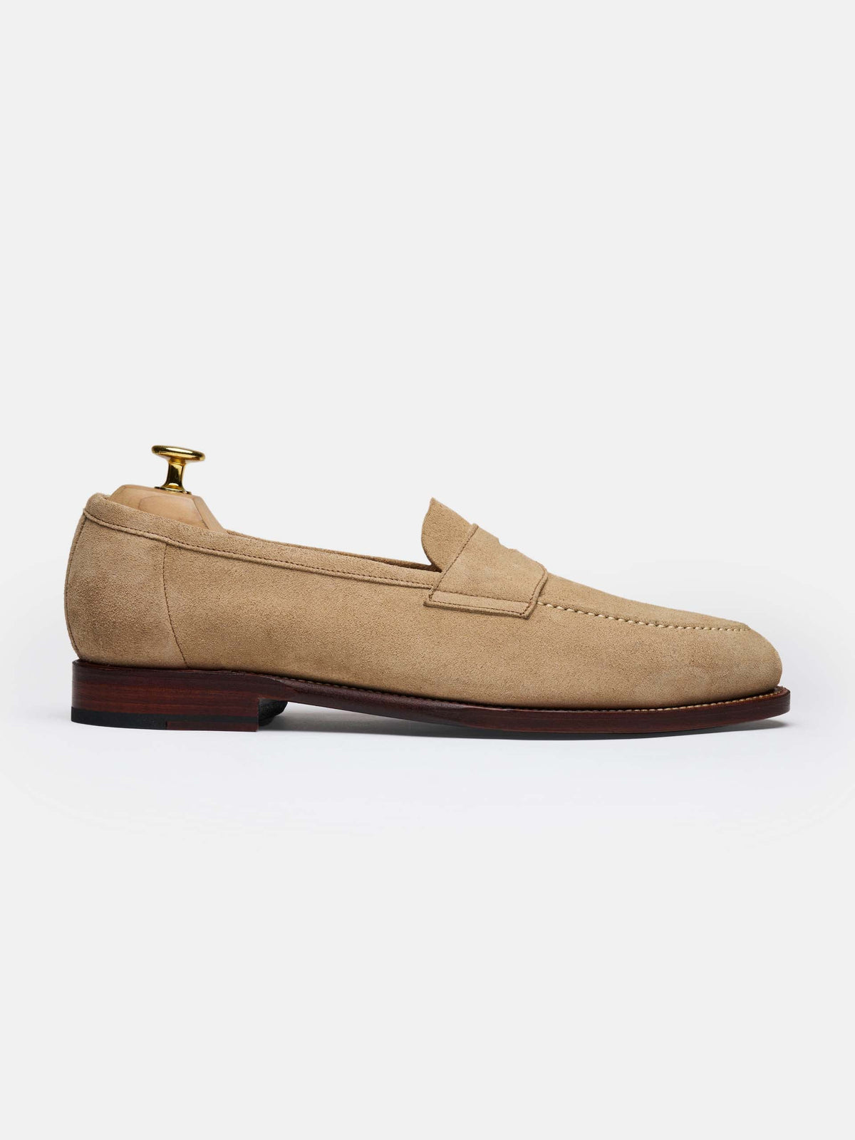 Men's Sand Suede Penny Loafers – Unlined