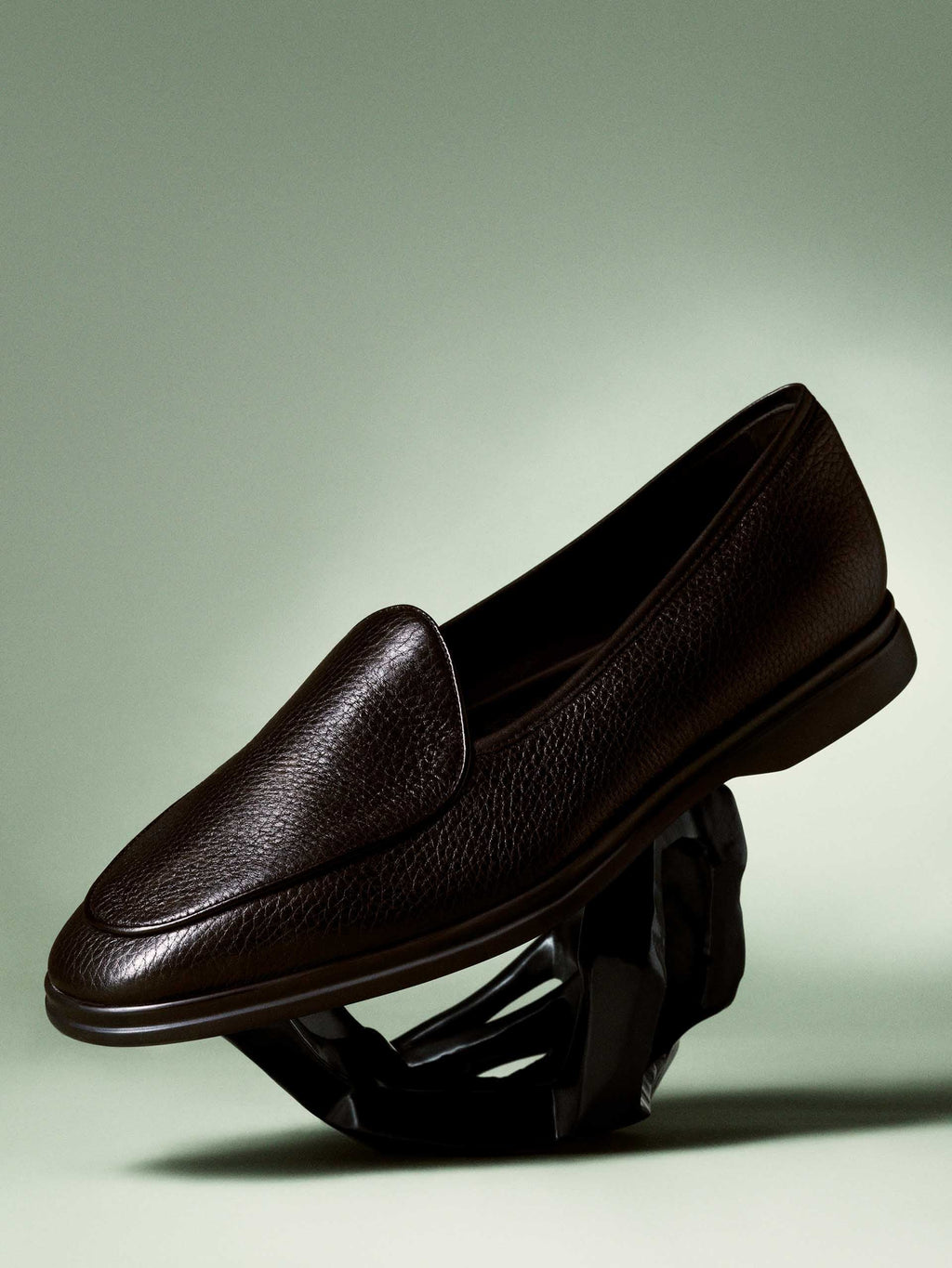 Men's Brown Deerskin Leather Belgian Loafers