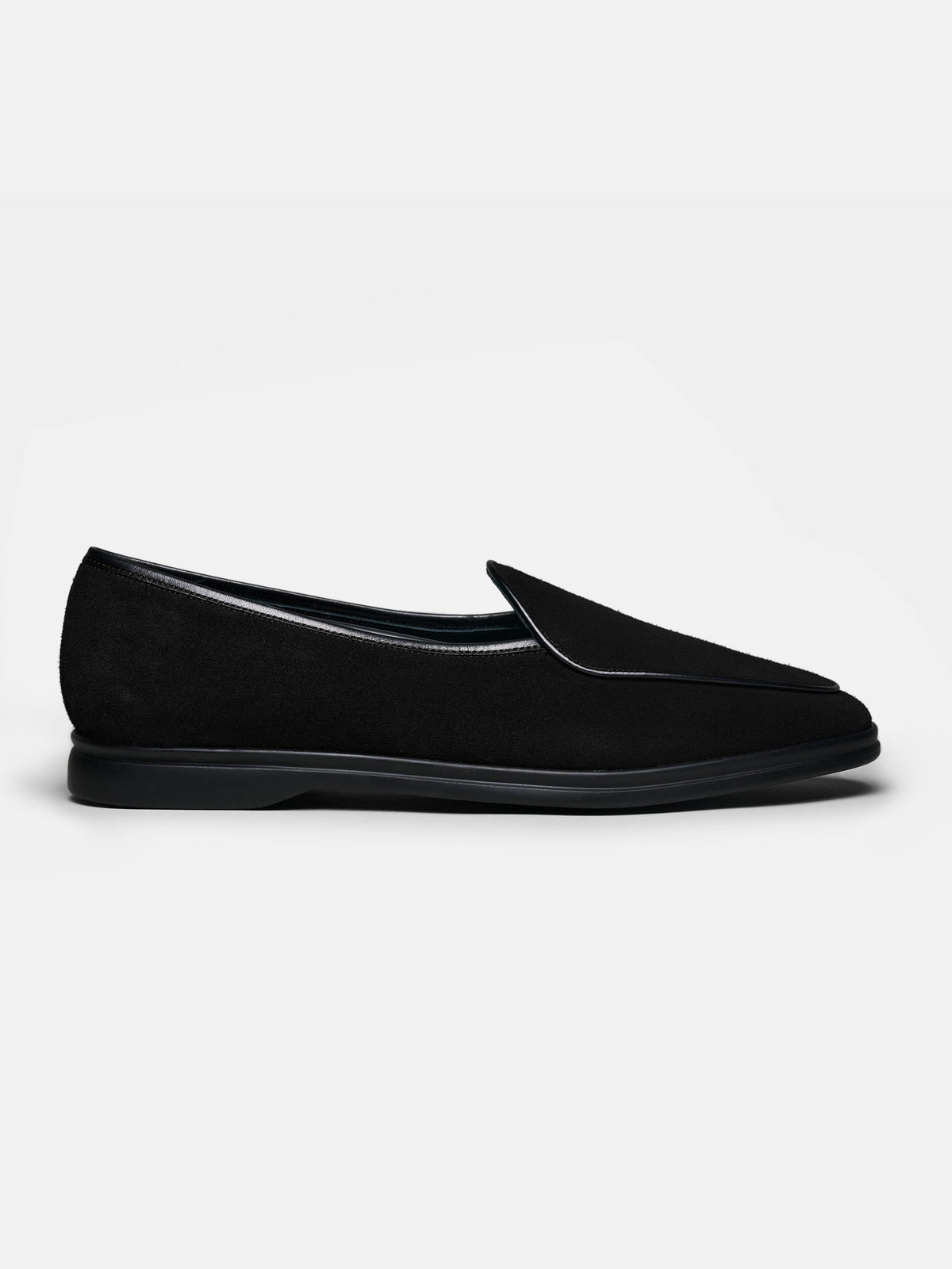 Men's Black Suede Belgian Loafers