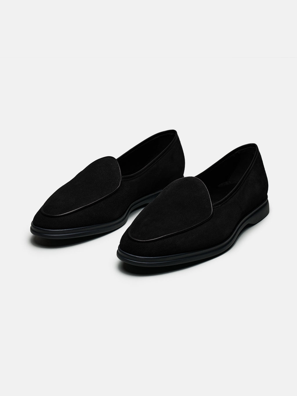 Men's Black Suede Belgian Loafers