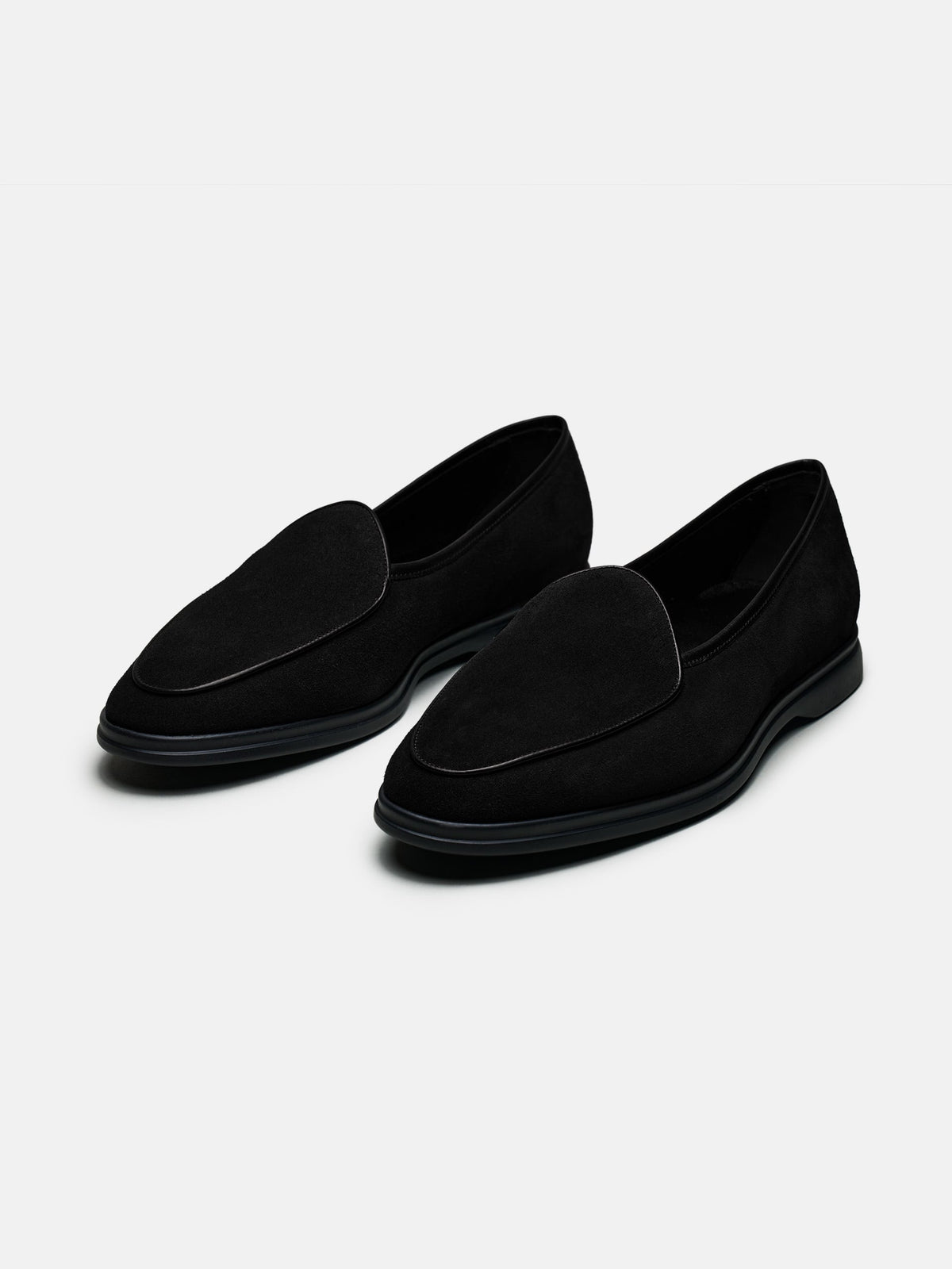 Men's Black Suede Belgian Loafers