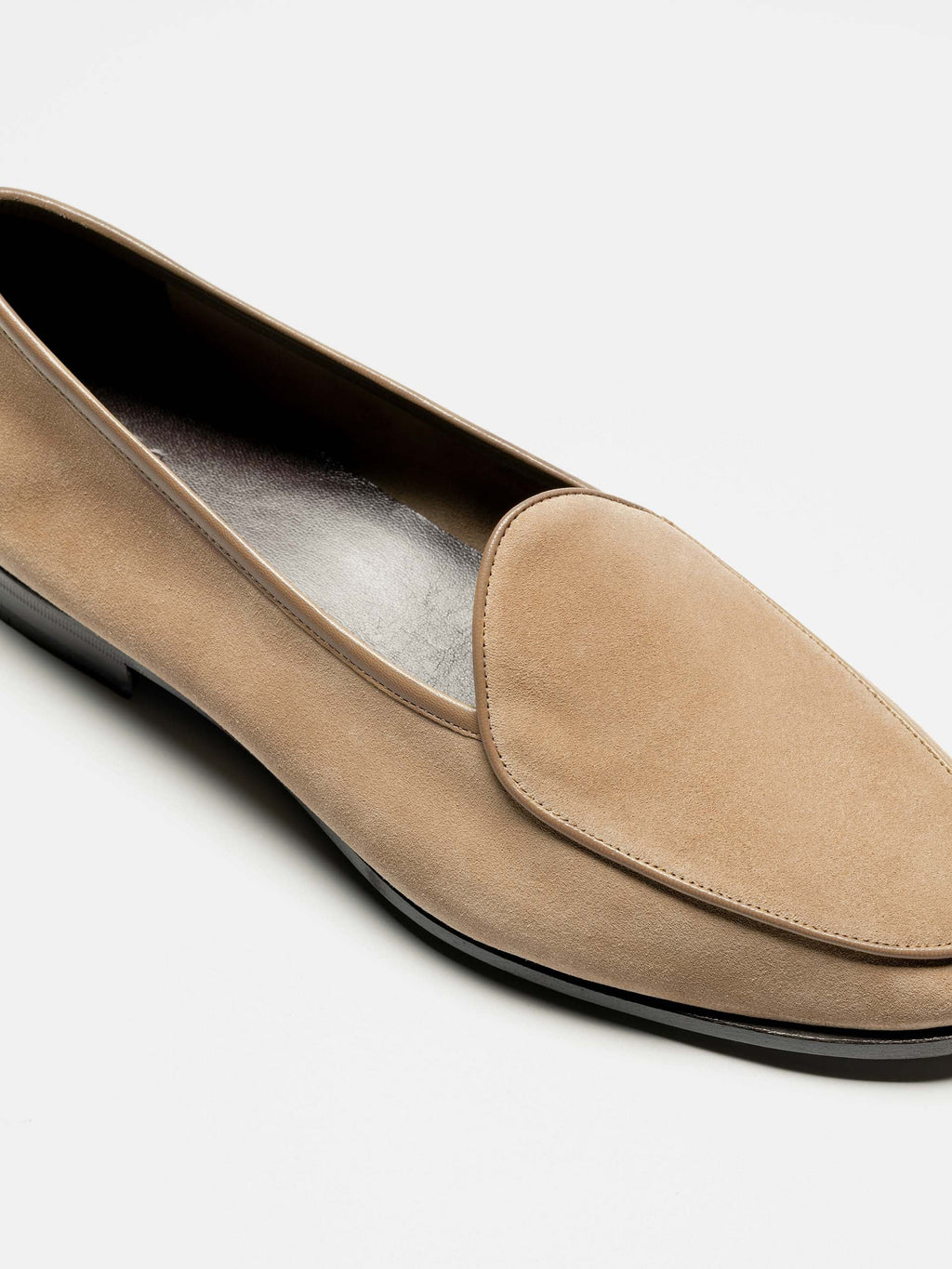 Men's Beige Suede Belgian Loafers – Unlined