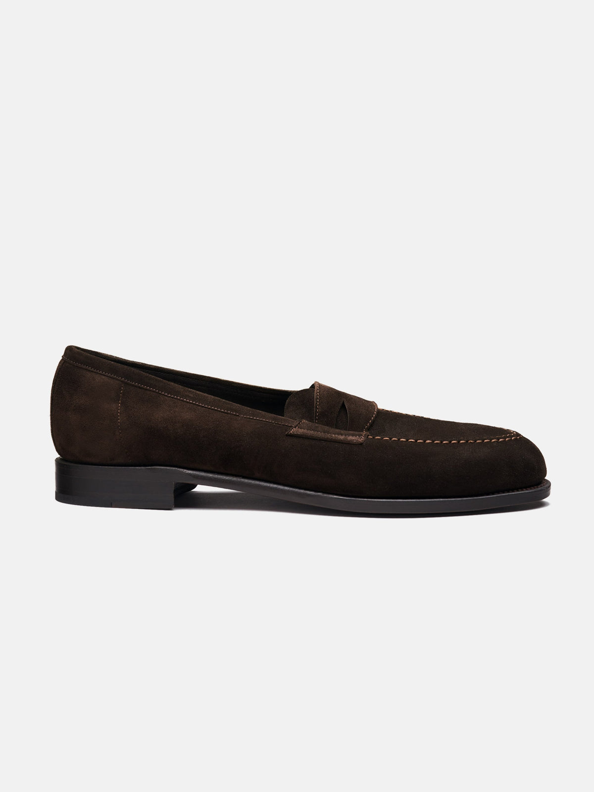 Men's Brown Suede Penny Loafers – Unlined