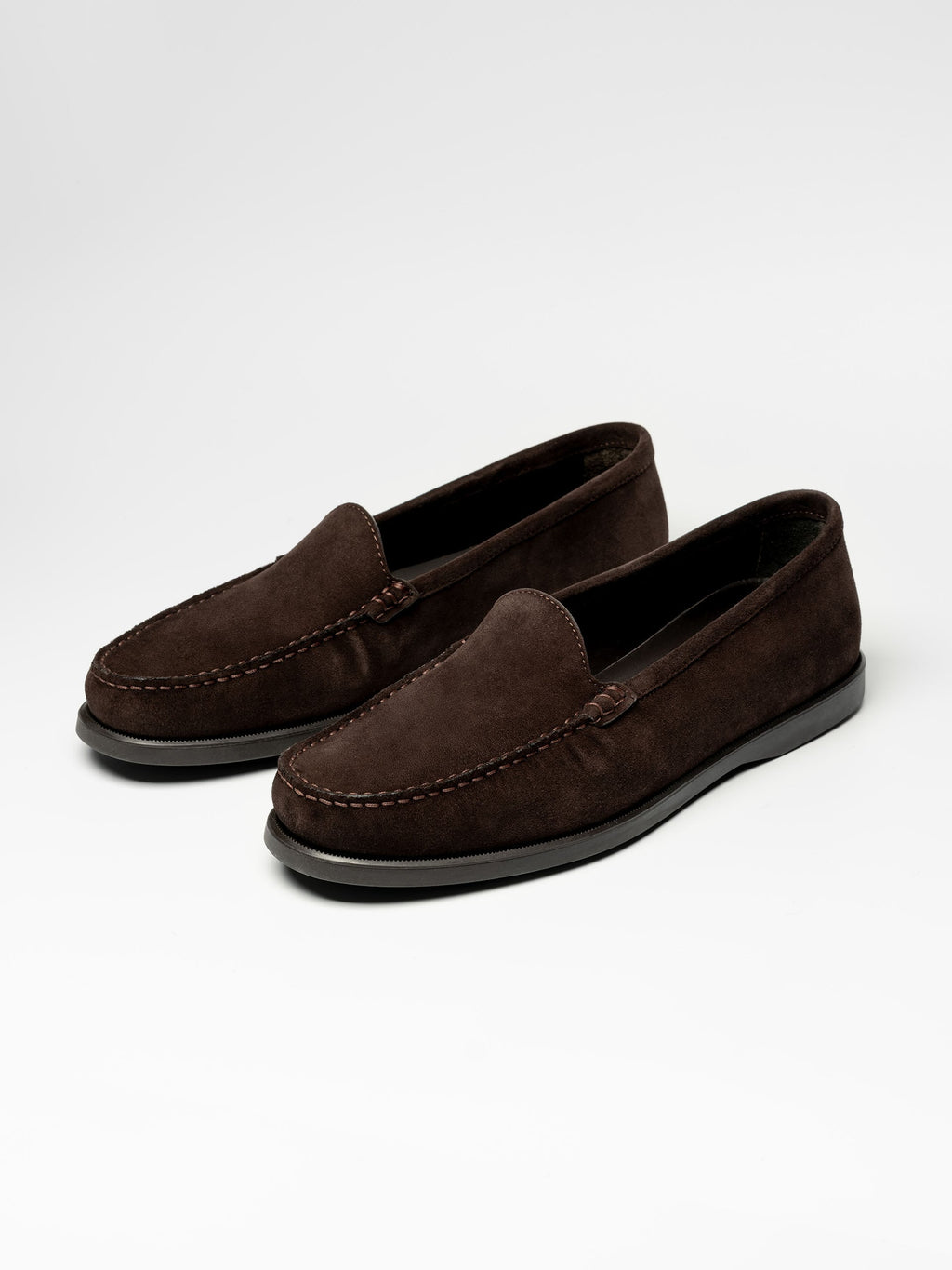 Men's Brown Suede Loafers – Venetian