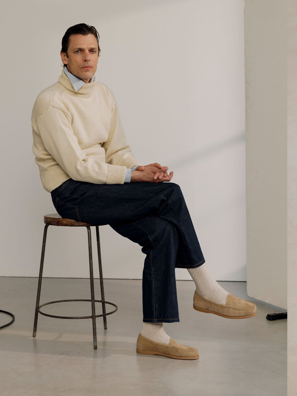 Men's Sand Suede Loafers – Venetian