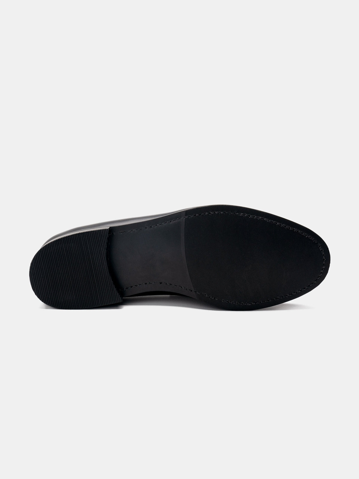 Men's Black Leather Penny Loafers