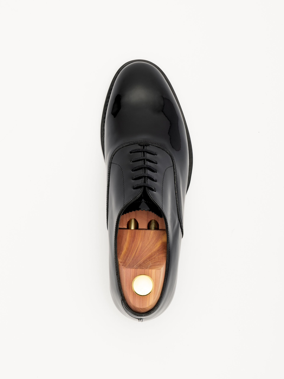Men's Black Patent Leather Oxford Shoes