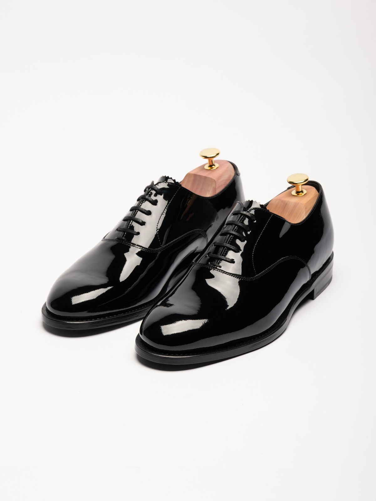 Men's Black Patent Leather Oxford Shoes