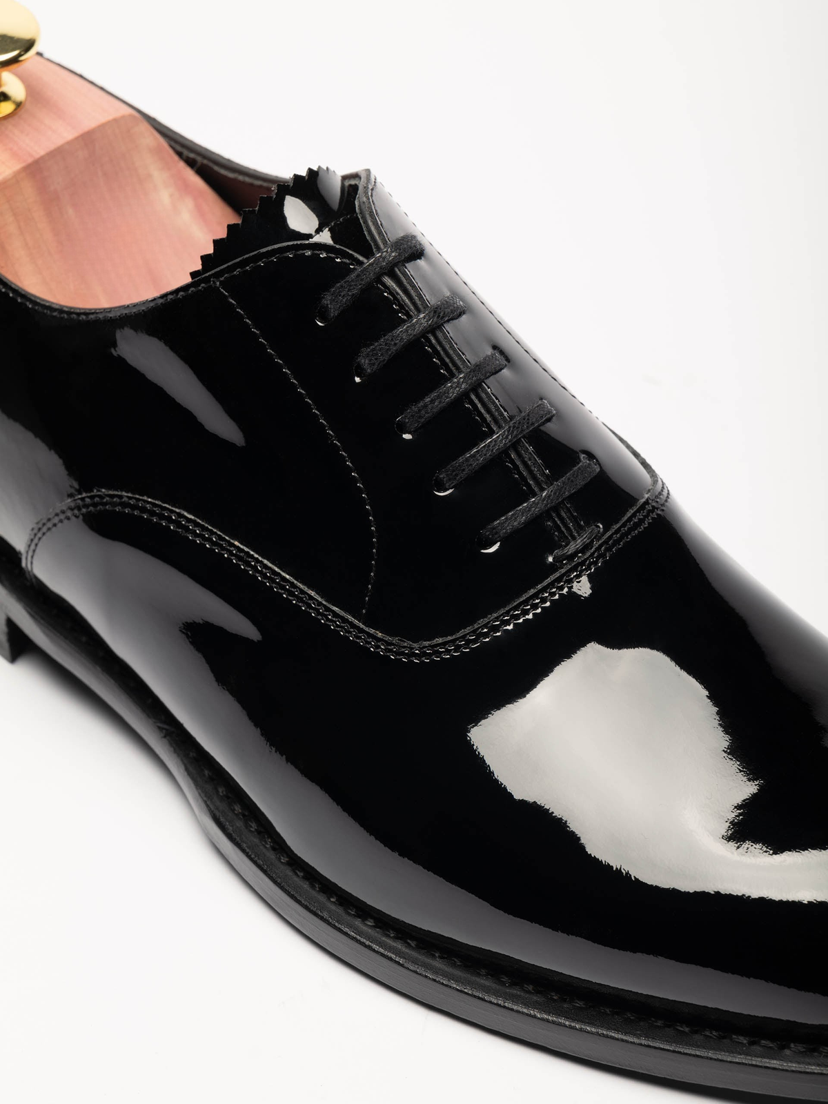 Men's Black Patent Leather Oxford Shoes