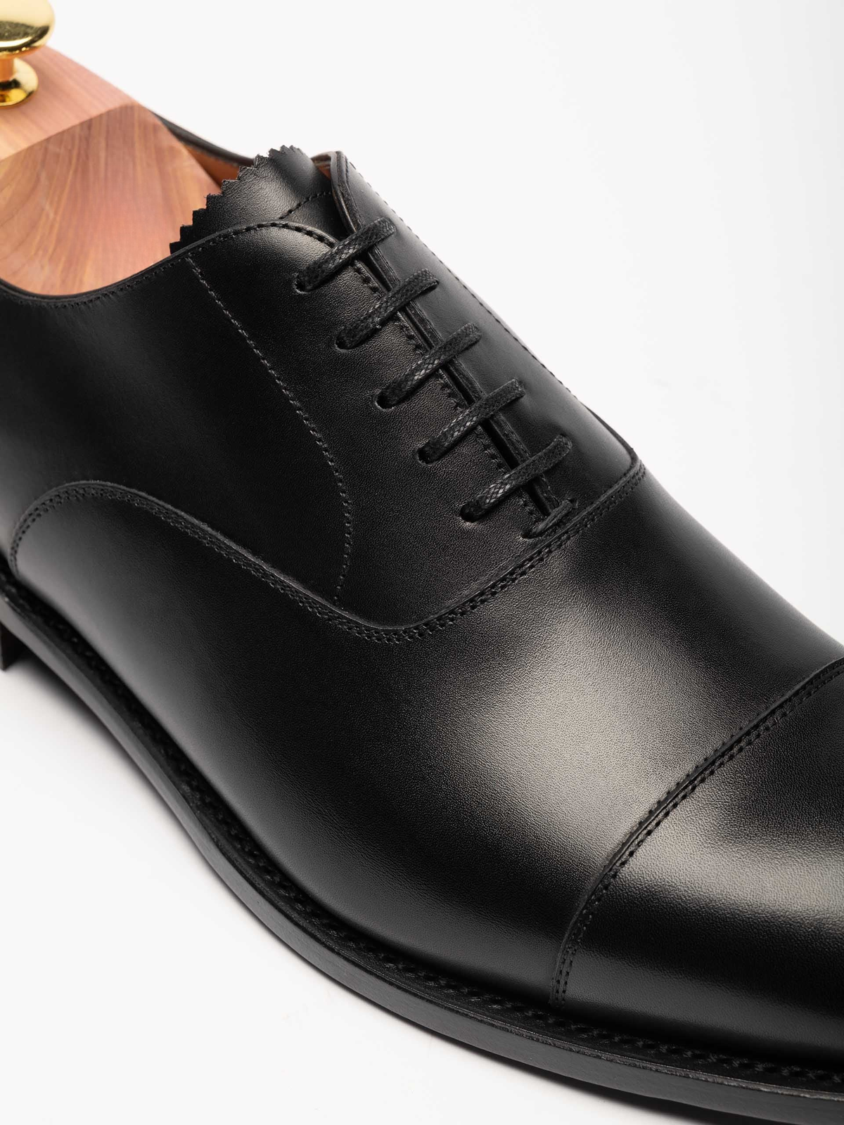 Men's Black Leather Oxford Shoes