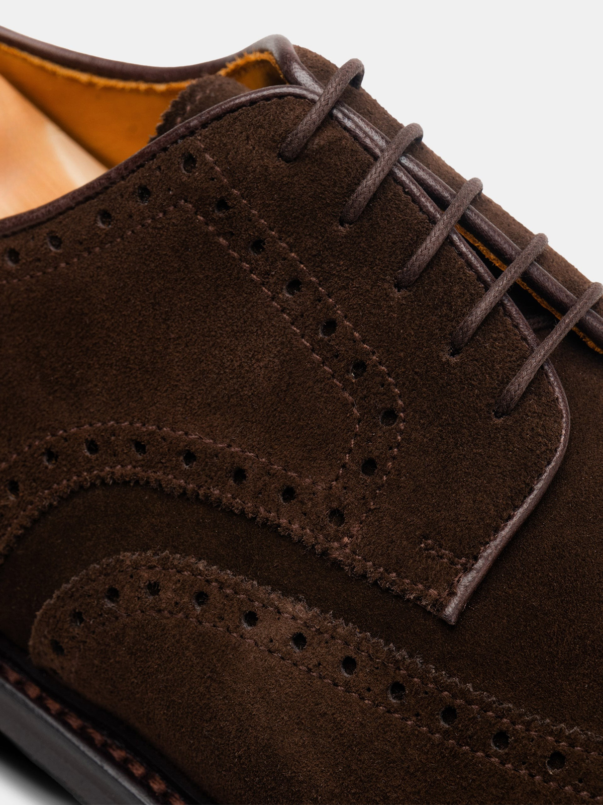 Men's Brown Suede Derby Shoes
