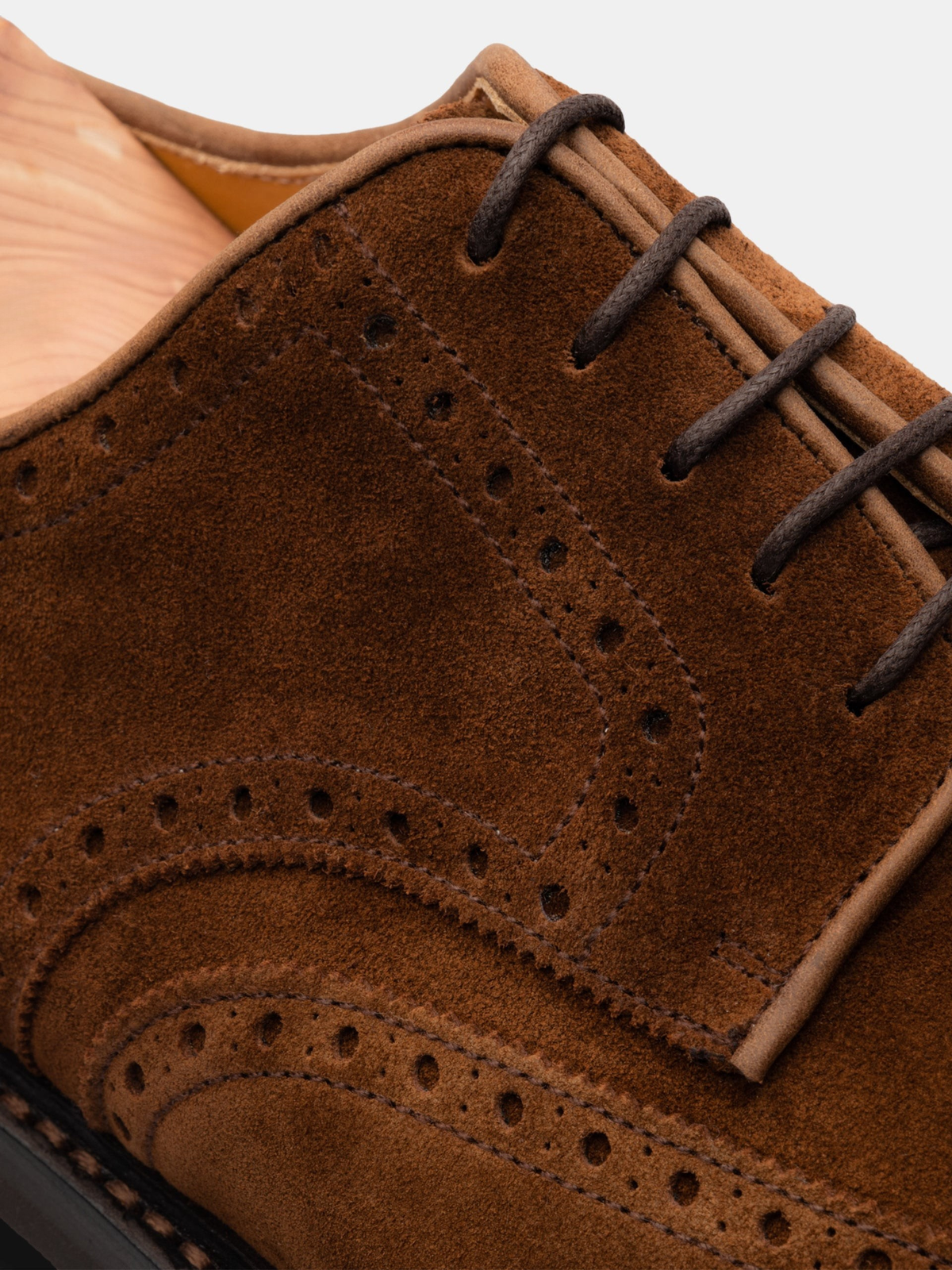 Men's Medium Brown Suede Derby Shoes
