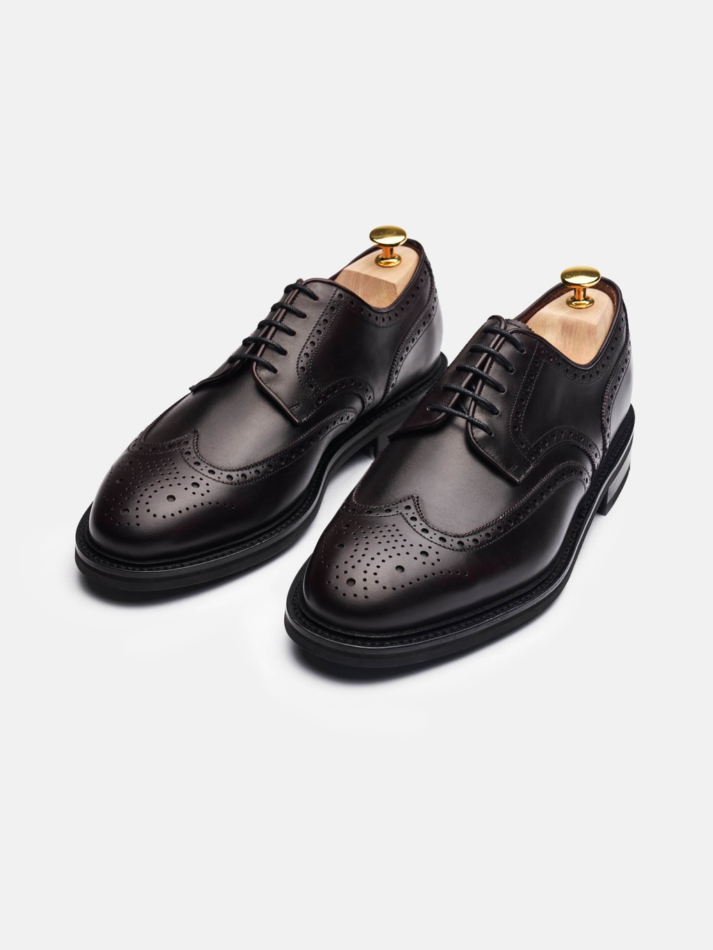 Men's Burgundy Leather Derby Shoes