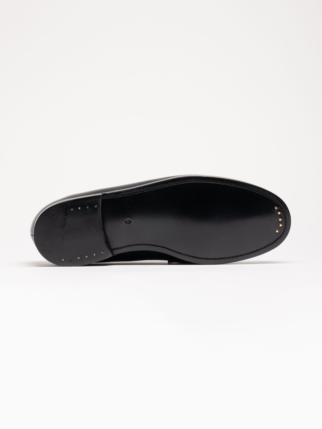 Men's Black Grained Leather Loafers – Ivy