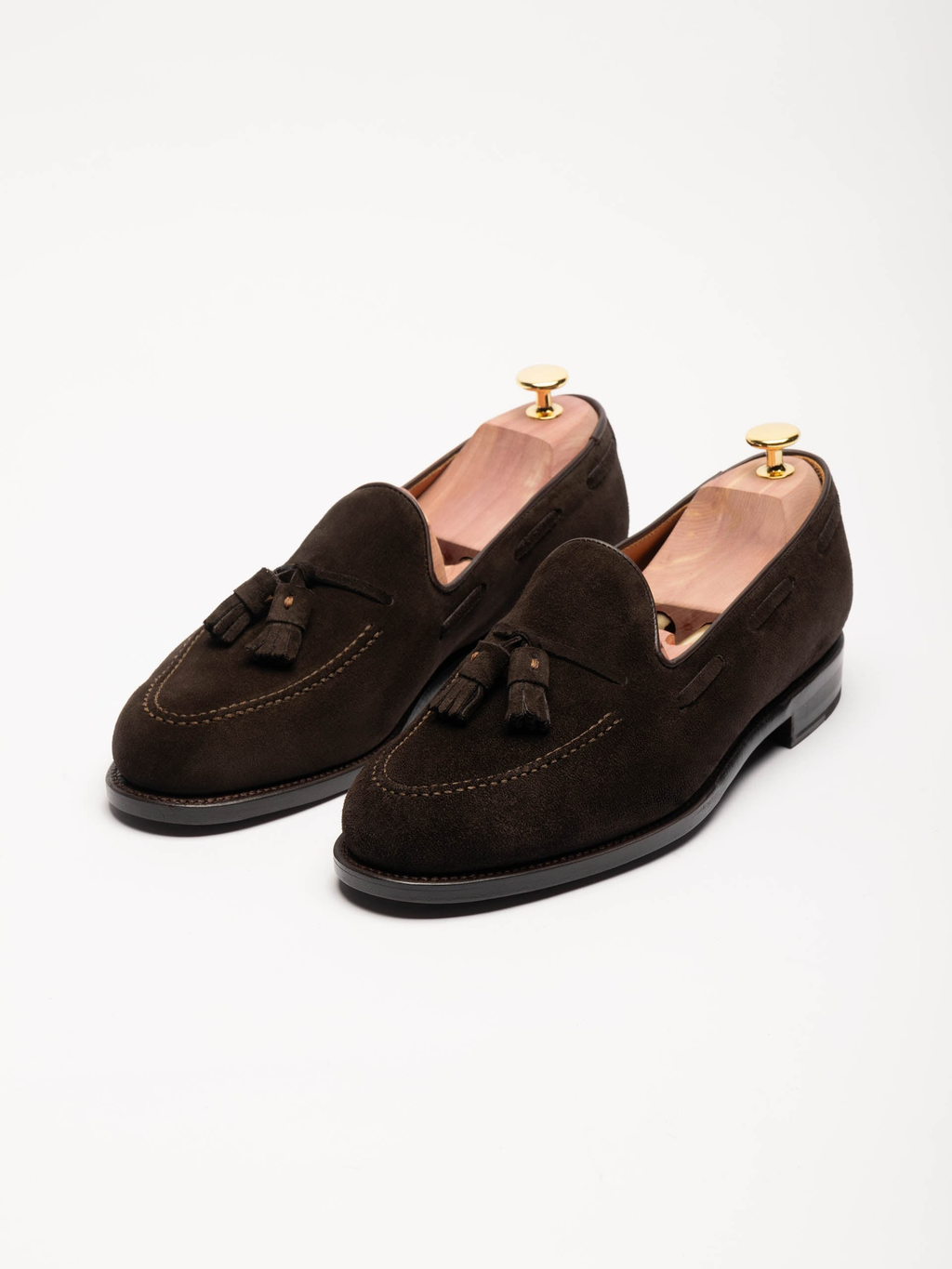Men's Brown Suede Tassel Loafers