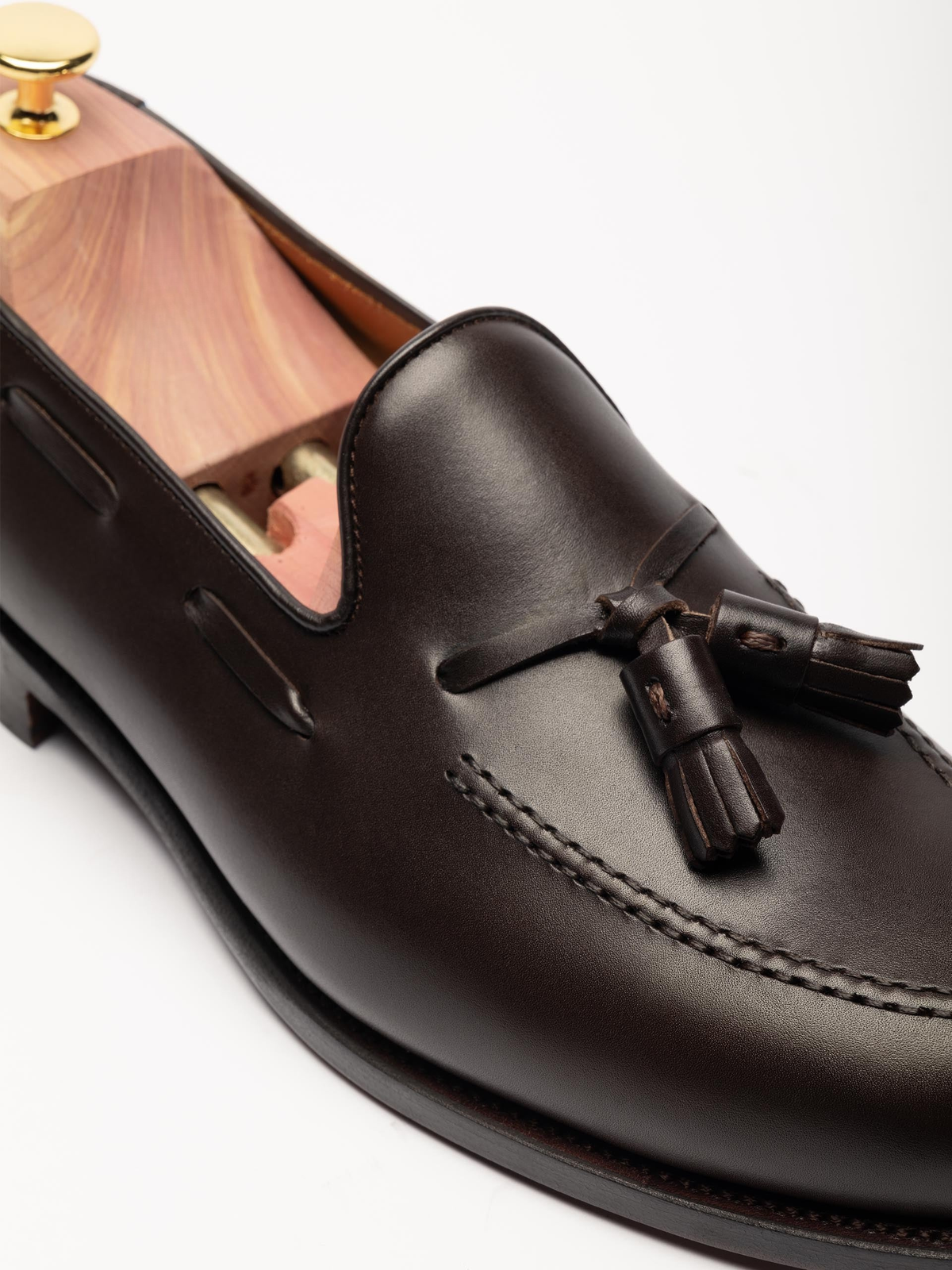 Men's Brown Leather Tassel Loafers
