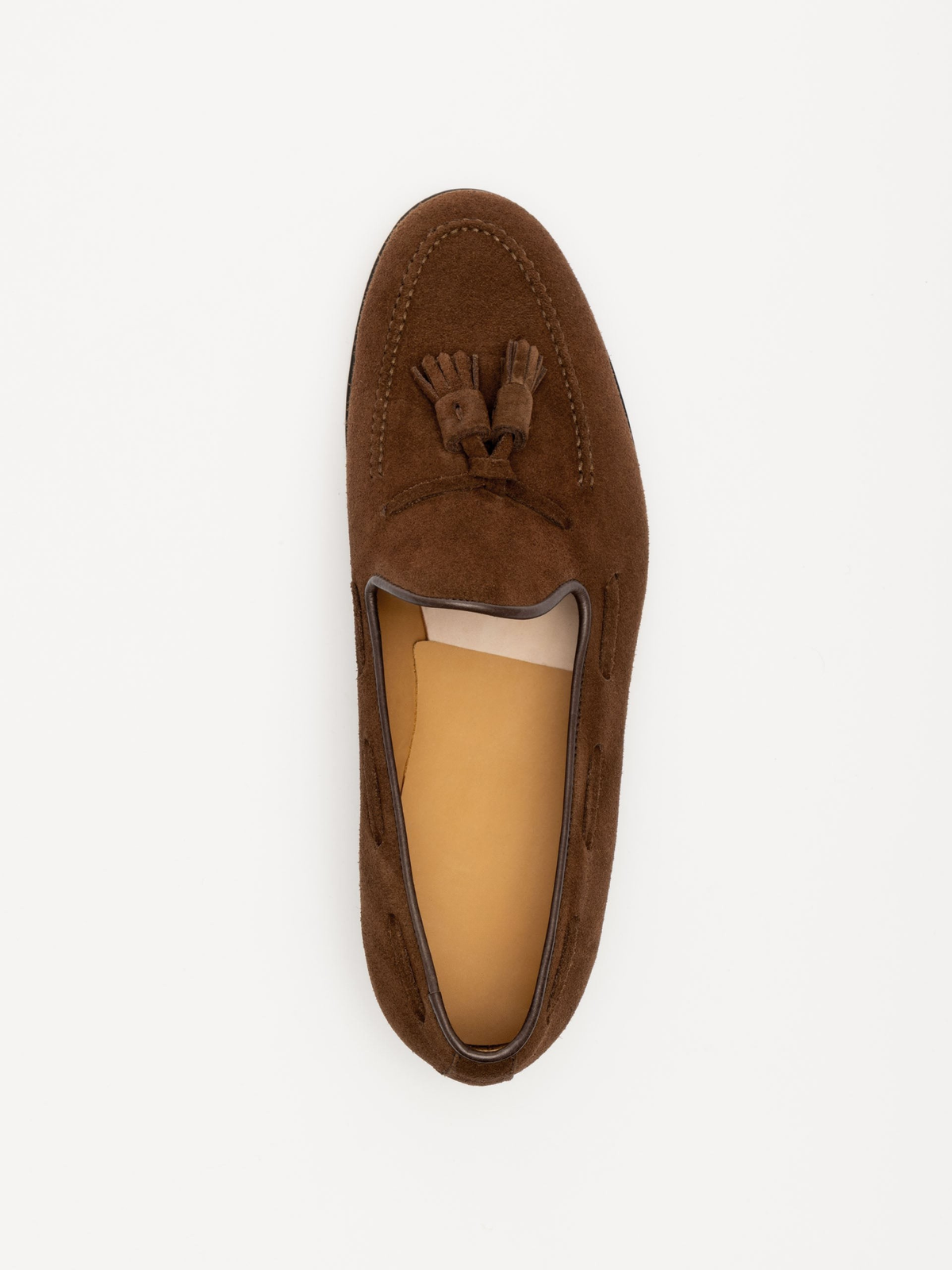 Men's Medium Brown Suede Tassel Loafers