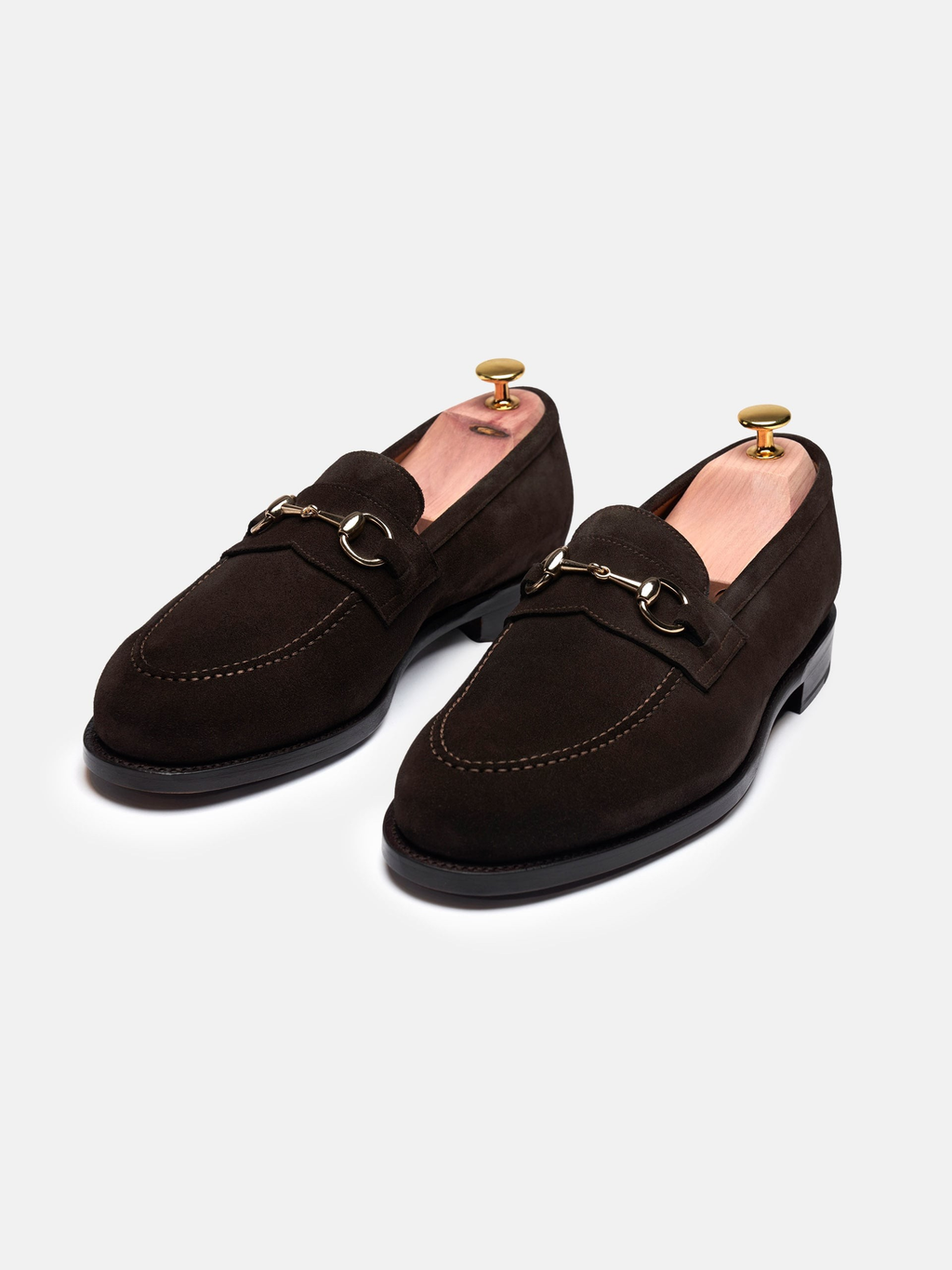 Men's Brown Suede Horsebit Loafers