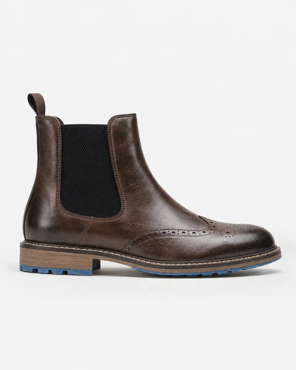 Men's Espresso Brown Brogue Chelsea Boots – Ashcombe