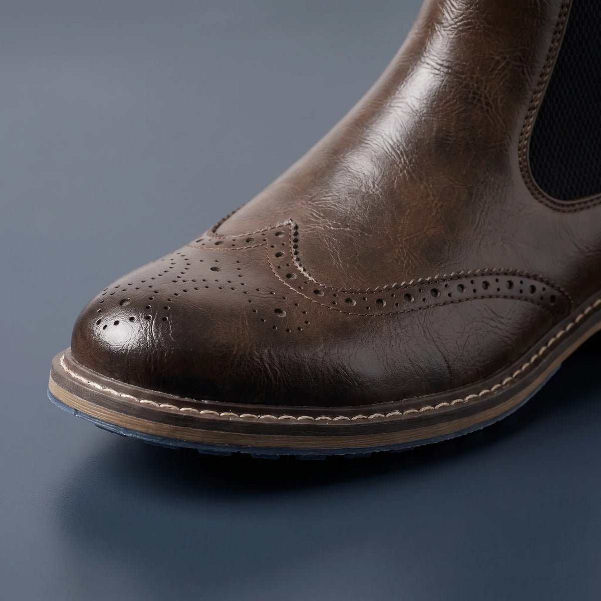Men's Espresso Brown Brogue Chelsea Boots – Ashcombe